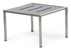 Marine side table, Low table in steel and fiber, light, for sea area