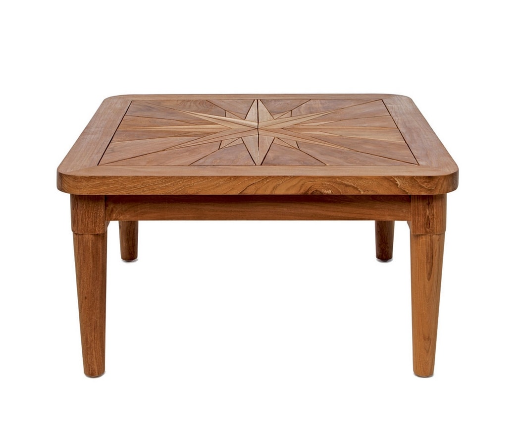 Saint Laurent 0449, Wooden coffee table, top with wind rose