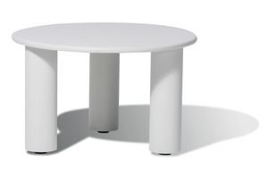 SOLE, Round coffee table in aluminum, for outdoors