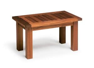 Sorrento/te, Iroko wood coffee table, for outdoor use