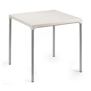 Ermes, Table in aluminum and polypropylene, for outdoors