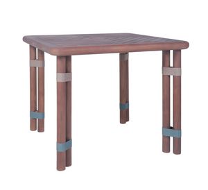 Lignes 04I7, Square teak wood table