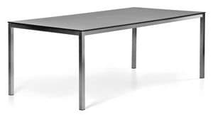 Marine table, Table with steel base, laminate top, for outdoor