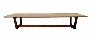 Remix 04L5, Long teak table for large outdoor spaces
