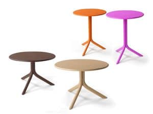 Step / Step Mini, Weather-resistant table, Round table, Colorful outdoor tables Terrace