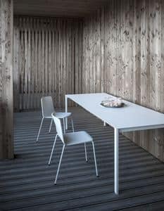 Thin-k Longo Outdoor, Design table with extensive and thin top, for outside