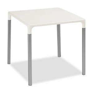 Ulisse, Square table for garden, stackable, in polypropylene