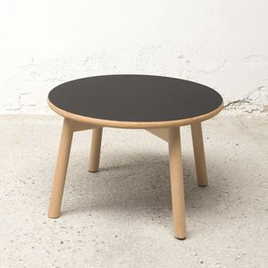 Round small table diam.50 cm, Outlet coffee table in wood, with round top