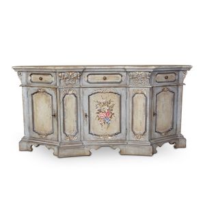 Sideboard in Venetian style, Venetian style sideboard, decorated by hand