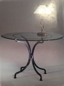 Diva TA/904, Round table with base in wrought iron