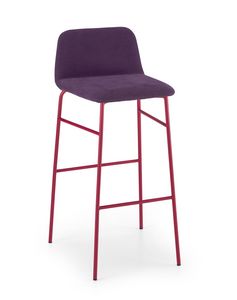 ART. 0036 MET-TU BARDOT, Padded stool with fixed height