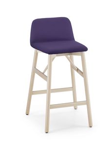 ART. 0039-LE H70 BARDOT, Upholstered stool with footrest