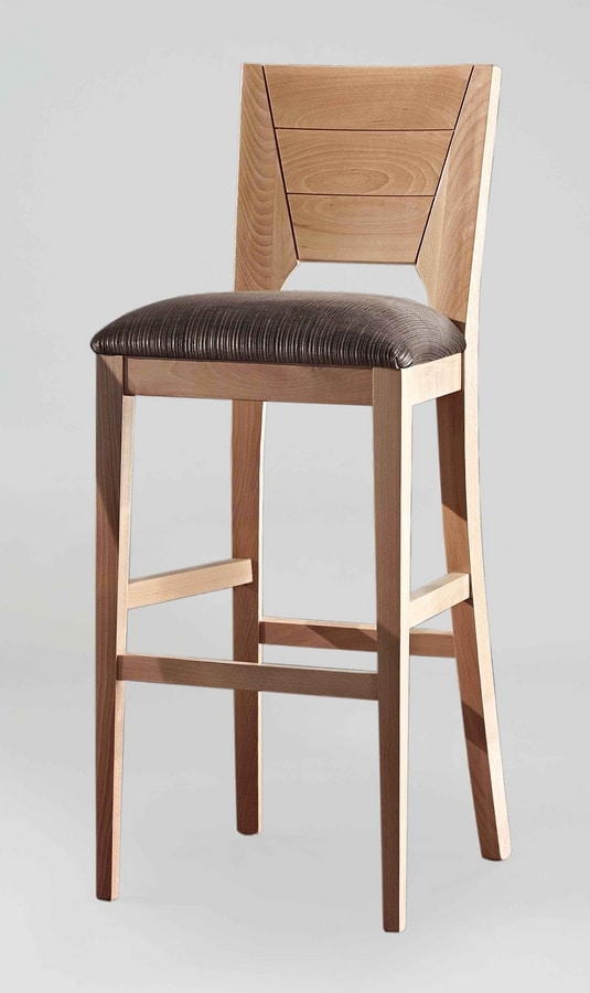 BS133B - Stool, Stool in solid beech wood