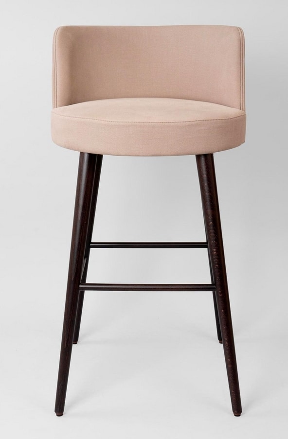 BS461B - Stool, Upholstered stool with upholstered back