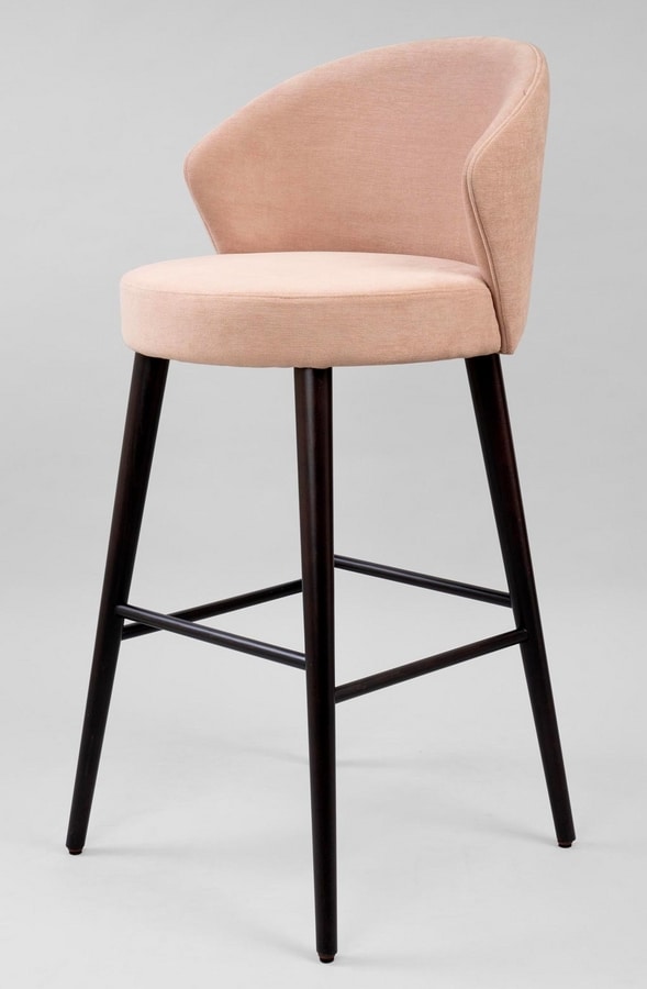 BS468B - Stool, Stool upholstered in fabric