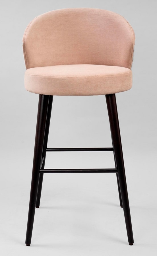 BS468B - Stool, Stool upholstered in fabric