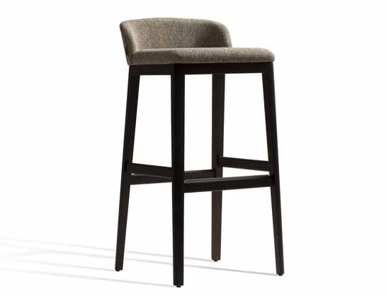 Concord 529M, Upholstered stool with low backrest
