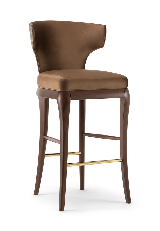 ROSE BAR STOOL 066 SG, Enveloping stool with classic lines