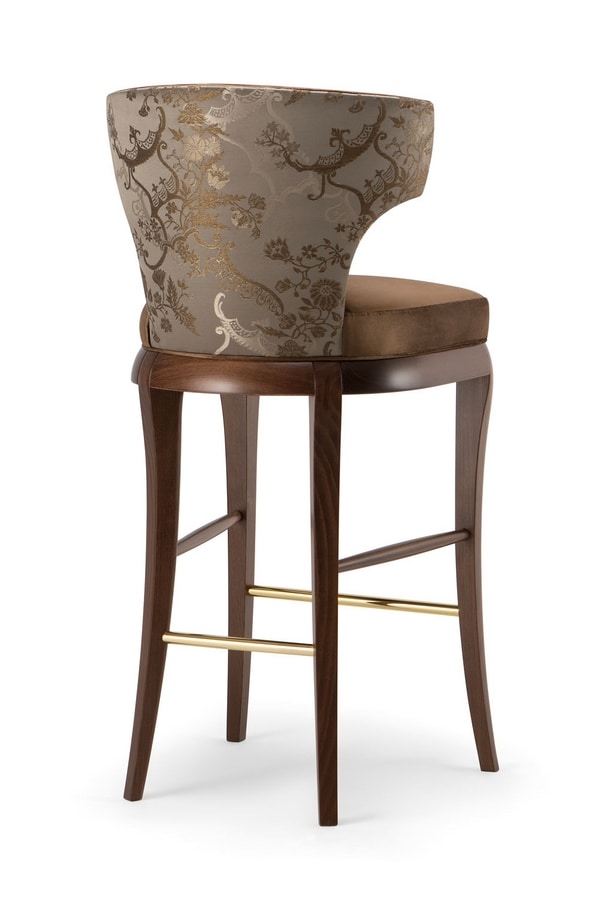 ROSE BAR STOOL 066 SG, Enveloping stool with classic lines