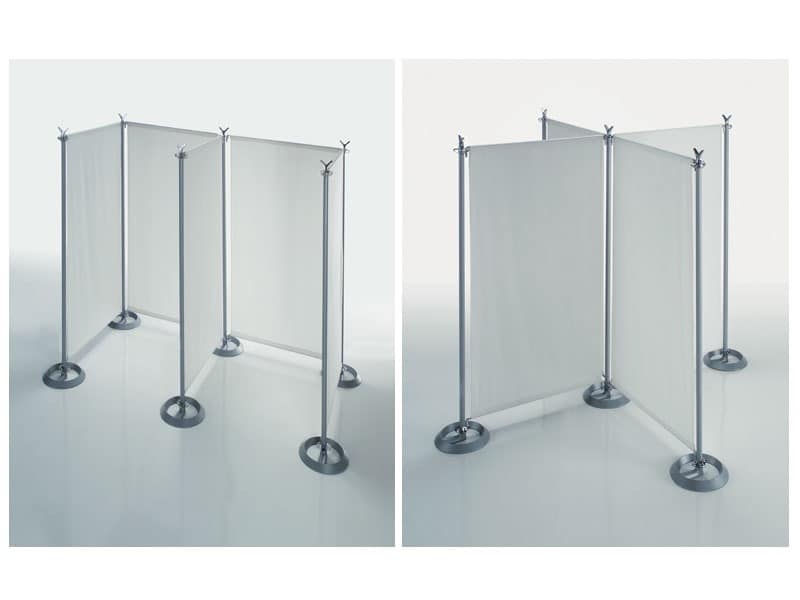Battista partition system, Partitions in steel and aluminum body for open space