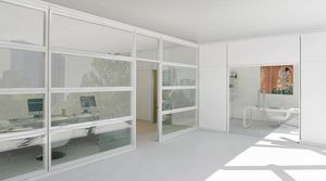 West comp. 02, White office partition wall