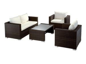 Bahamas set, Woven seats and table for tourist village