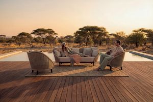 BILBAO SET, Woven sofa and armchairs for elegant outdoor spaces