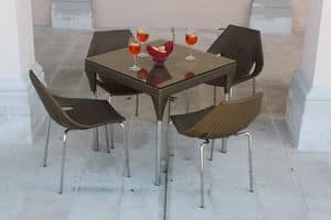 Ginger set, Matching tables and seats for outdoors Terrace
