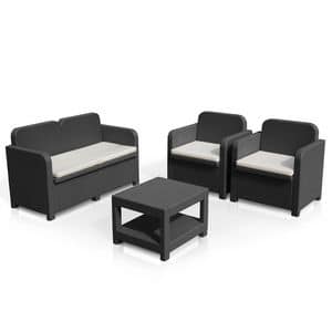 Outdoor garden rattan forniture Sorrento  S7705, Garden living room, easy to clean and assemble