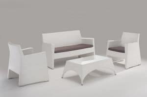 Sharm Set, Sofa chairs and furniture for outdoor, padded seat