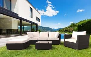 Bar woven rattan garden forniture set Santa Monica  SM935RAT, Outdoor furniture set, sofa and armchairs for gardens