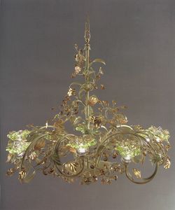 95218, Chandelier with decorative leaves