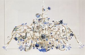958112, Chandelier with glass diffusers