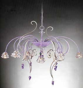 99519, Lilac finish chandelier