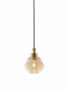 Adone, Suspension lamp with honey-colored glass diffuser