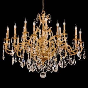 Art. 093/12+6-SH/P, Classic chandelier, with Schoeler plaques and 18 lights