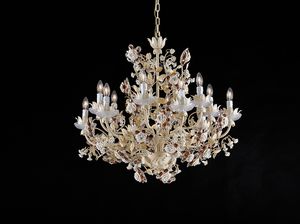 Art. 1456/12, Chandelier with floral decorations
