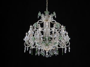 Art. 1481/10+5, Gorgeous chandelier with decorative crystals