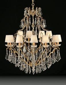 Art. 3881/12+6, Luxurious chandelier ideal for classic furniture