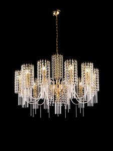 Art. 495/12, Elegant chandelier with decorative crystals