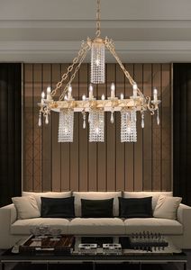 Art. 589/16, Rectangular chandelier with an elegant style