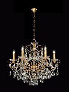 Art. 737/6, Classic style chandelier, rich in crystals