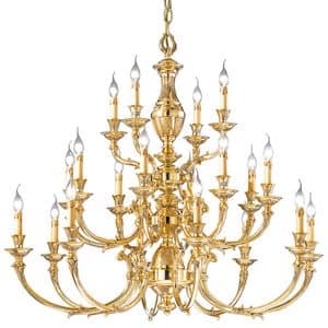 Art. 888/20, Classic chandelier with lights on 3 levels, in French gold
