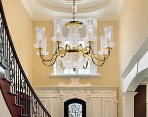 Art. 905/8+3, Chandelier with hand-cut crystal