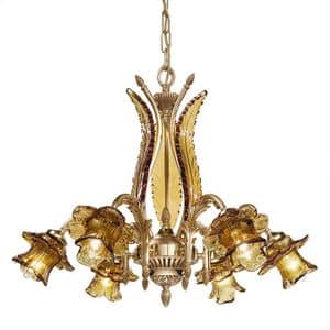 Art. 917/6-AM, Chandelier in French gold, for luxury hotels
