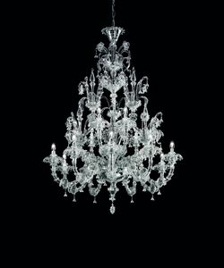 Art. VO 11/R/9+6, Rezzonico chandelier in transparent crystal