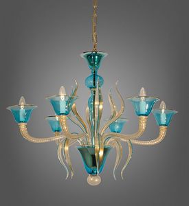 Art. VO 123/L/6, Murano glass chandelier