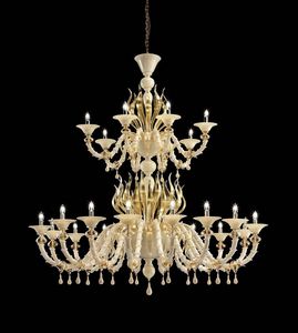 Art. VO 152/R/16+8, Rezzonico chandelier in Murano glass