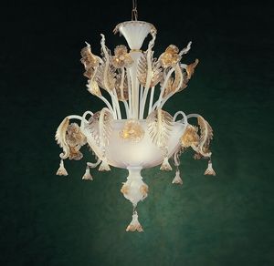 Art. VO 28/S/6, Glass pendant lamp, classic style