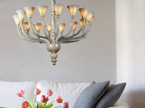 ATHENA, Modern Murano blown glass chandelier